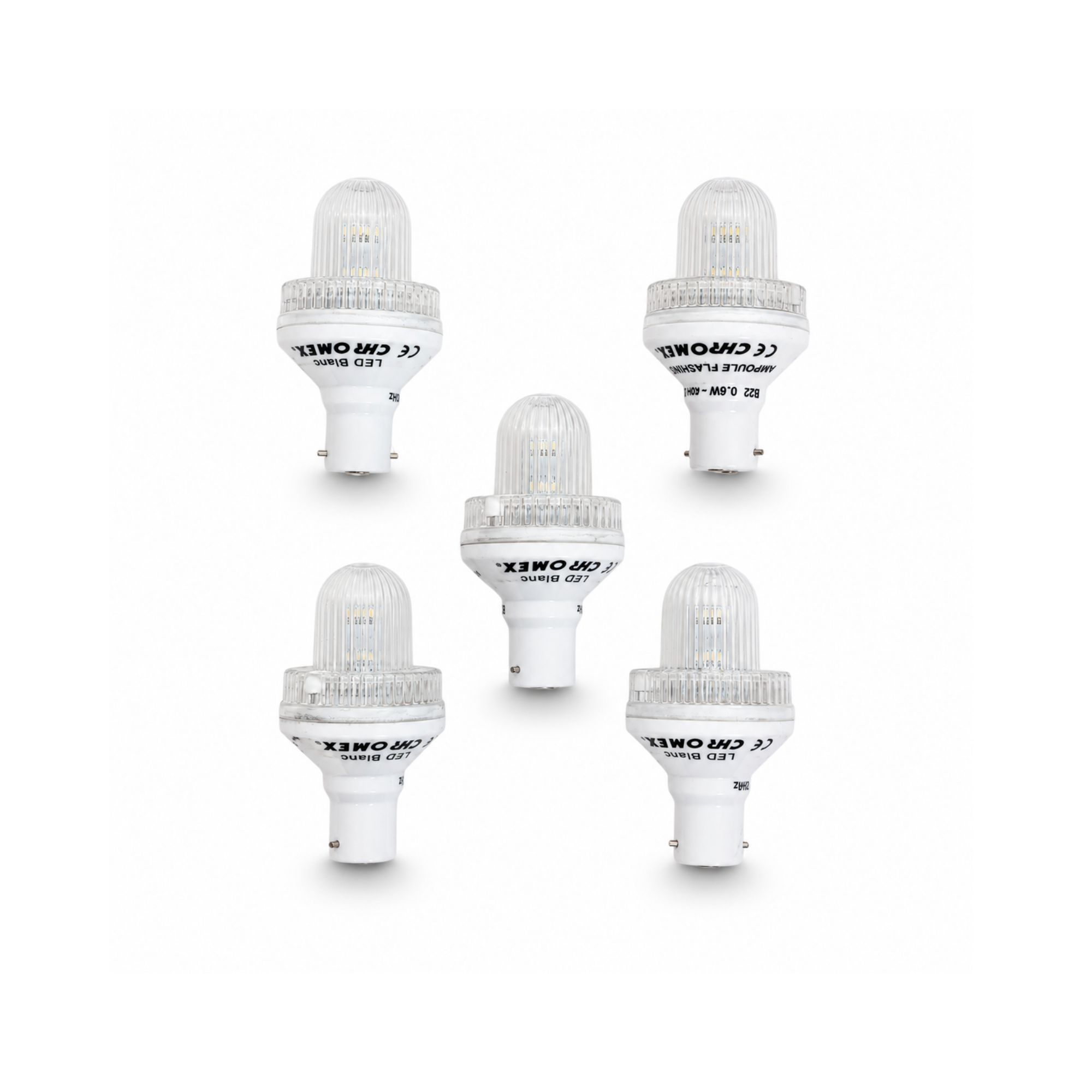 Lot de 5 ampoules flash B22 reconditionnées